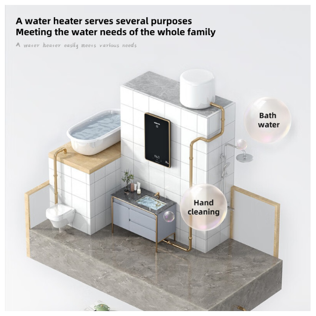 Manufacture Price 10kw Portable Intelligent Instant Electric Hot Water Heater for Hotel Household Shower Bathroom Whole House