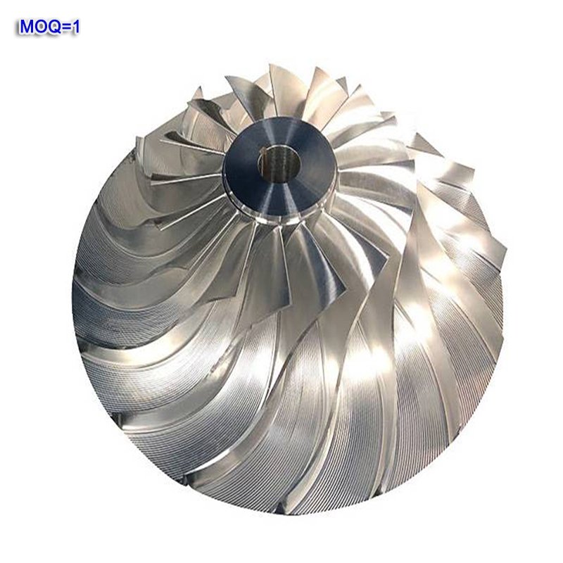 Custom Cnc Milling Machined Titanium 5 Axis Cnc Machining Spiral Fan Blades 6061 7075 Aluminum Impeller CNC Machining Service
