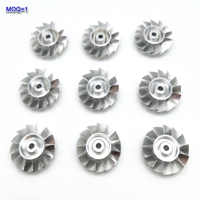 Custom Cnc Milling Machined Titanium 5 Axis Cnc Machining Spiral Fan Blades 6061 7075 Aluminum Impeller CNC Machining Service
