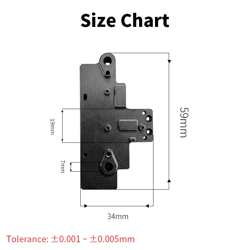 High quality cnc machined aluminum alloy parts part anodized laser service aviation parts for Semiconductor equipment