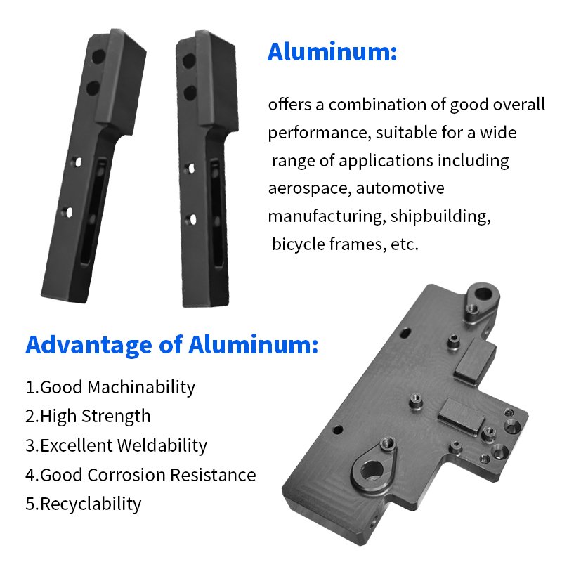 High quality cnc machined aluminum alloy parts part anodized laser service aviation parts for Semiconductor equipment