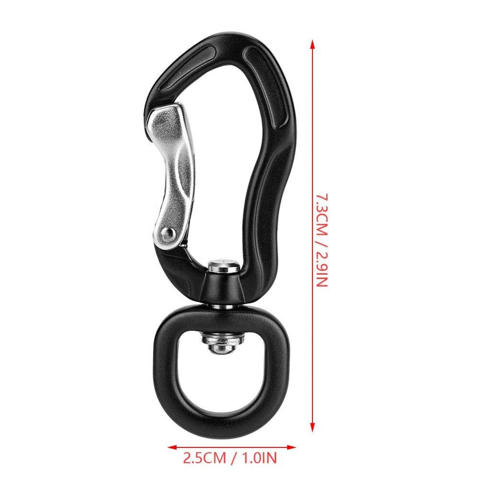 Healthcare Use 7075 Aluminum Swivel Carabiner Metal Snap Hook Pet Dog Leash Harness Accessory