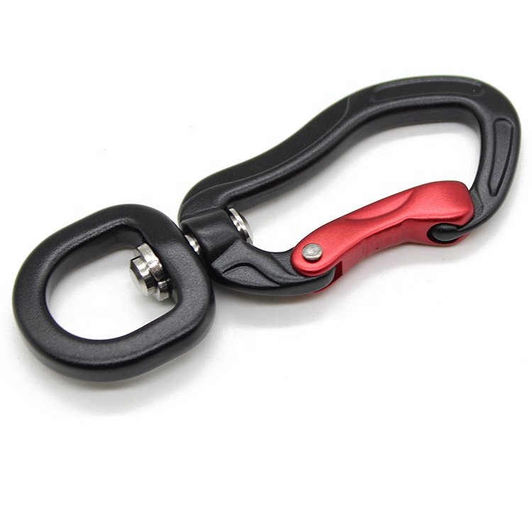 Healthcare Use 7075 Aluminum Swivel Carabiner Metal Snap Hook Pet Dog Leash Harness Accessory