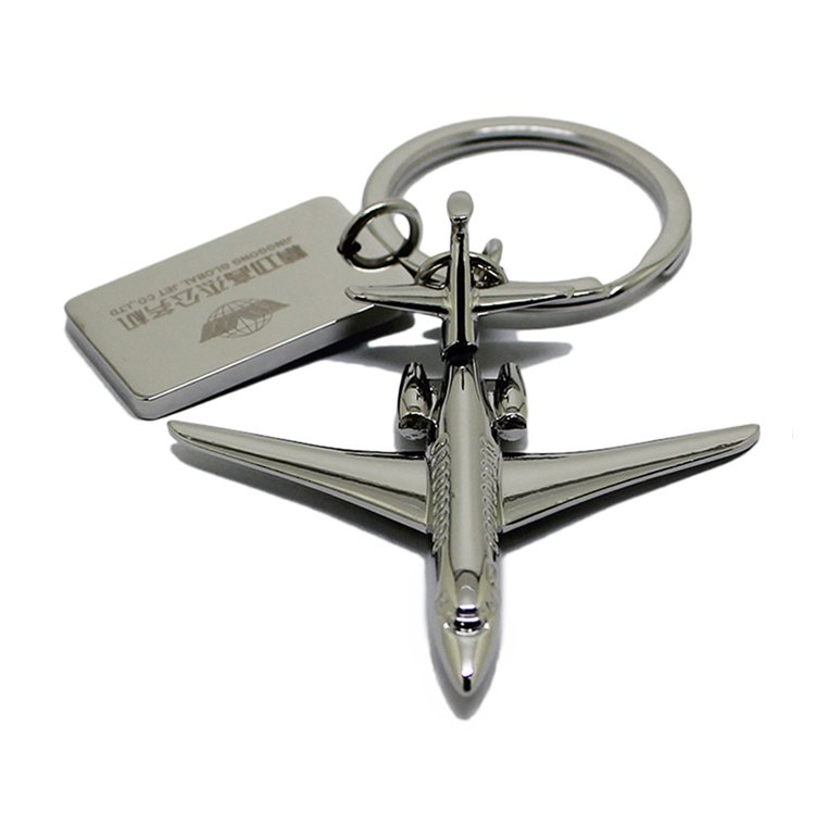 Wholesale Personalize Custom Logo Metal 3D Souvenir Gift Mini Aviation Plane Accessories Key Chain Aircraft Airplane Keychain