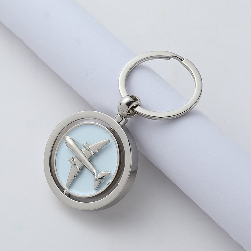 Wholesale Personalize Custom Logo Metal 3D Souvenir Gift Mini Aviation Plane Accessories Key Chain Aircraft Airplane Keychain