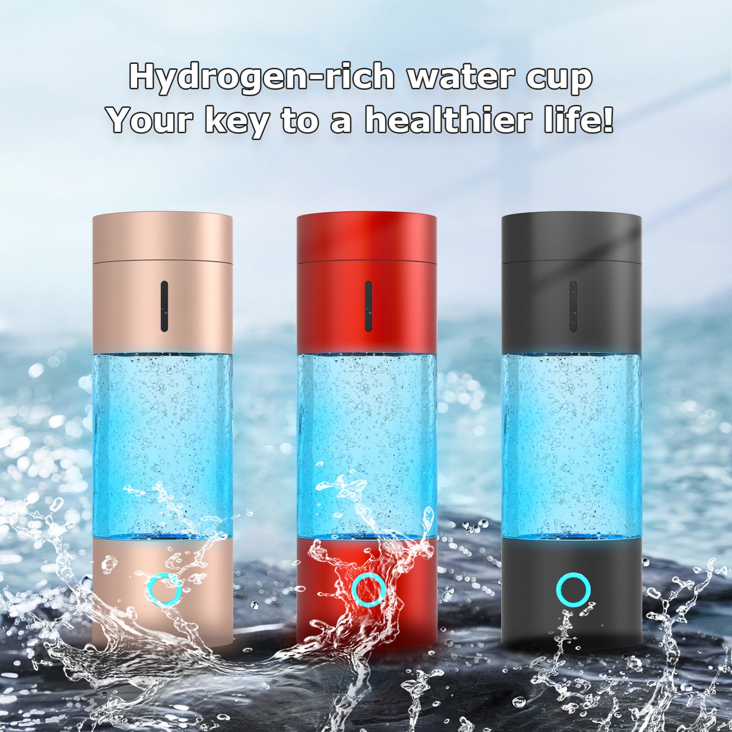 SPE Factory Wholesale Portable Electric Hydrogen Water Bottle High Hydrogen Content Generator for Household RV Use Chargeable