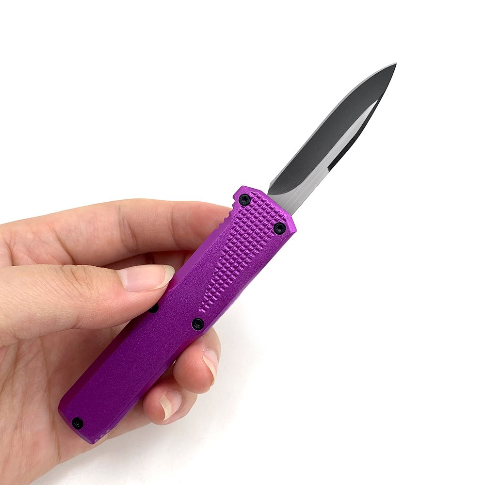 Fashion Design Outdoor Camping Knife Mini Self-Defense Knife Unpacking Tool With 440 Blade Aluminum Handle Convenient Carrying