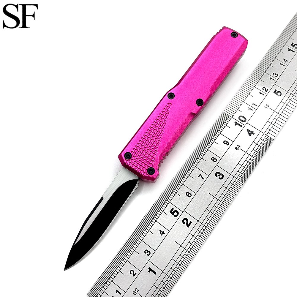 Fashion Design Outdoor Camping Knife Mini Self-Defense Knife Unpacking Tool With 440 Blade Aluminum Handle Convenient Carrying