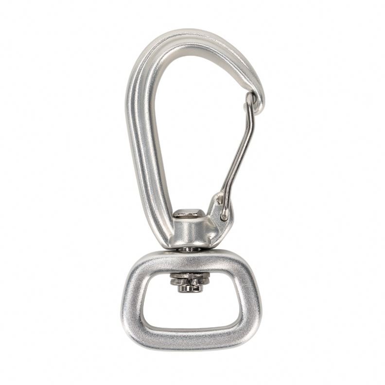 Wholesale Small Size 4kn Aluminum Swivel Snap Hook Keychain Wire Carabiner Clip