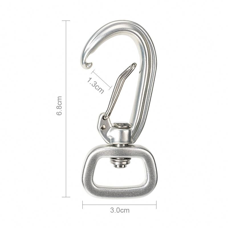 Wholesale Small Size 4kn Aluminum Swivel Snap Hook Keychain Wire Carabiner Clip