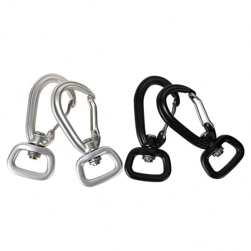 Wholesale Small Size 4kn Aluminum Swivel Snap Hook Keychain Wire Carabiner Clip