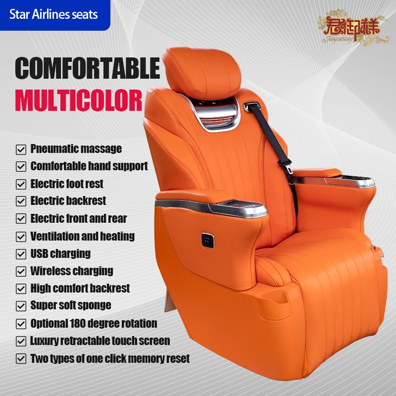 Car Seat Fashionable Custom Interior Accessories Electric Massage Sliding Auto Seat Aviation Seat Automobile Modification