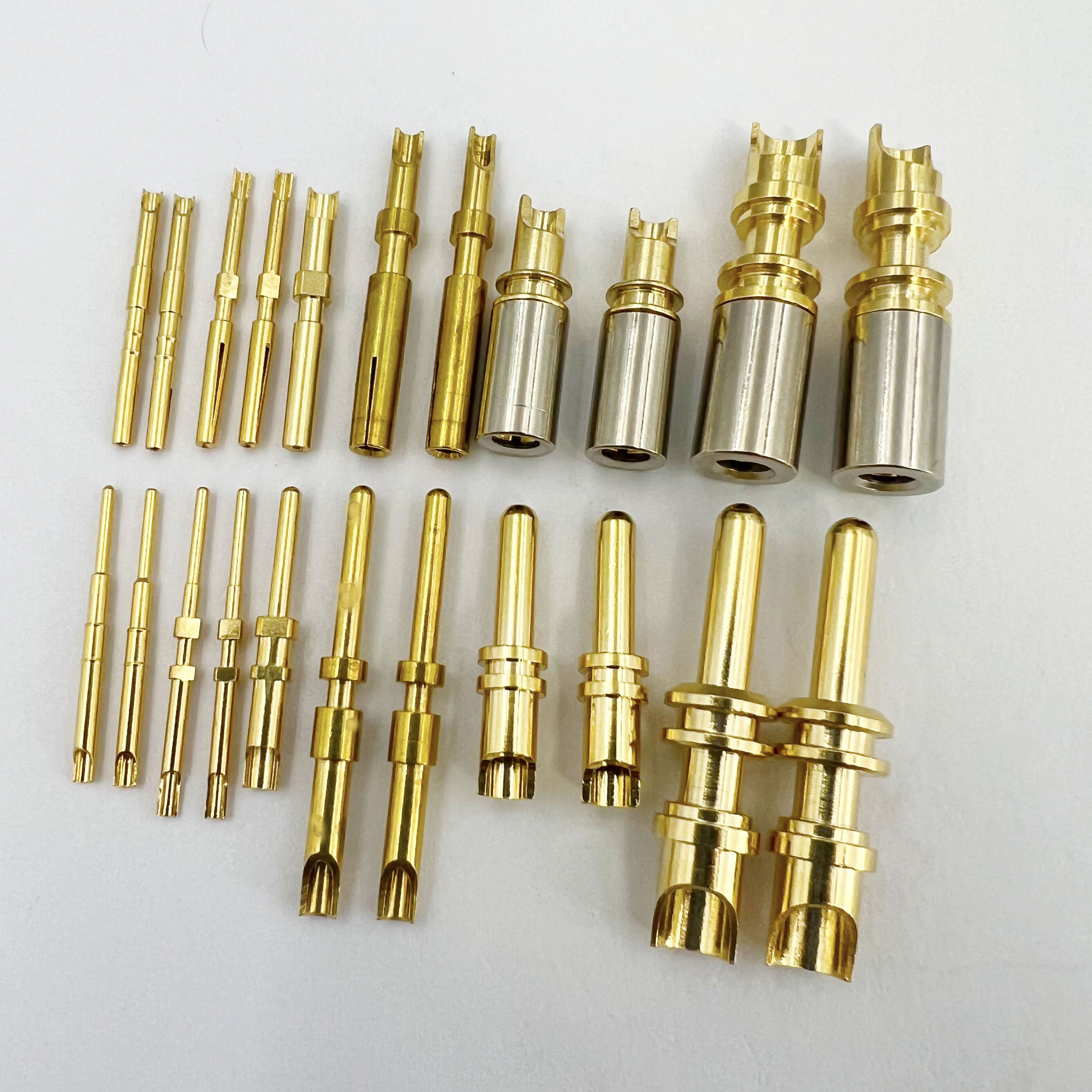 Cheap slotted jack pin connector accessories conductive terminal waterproof terminal brass gold-plated welding wirecopper needle