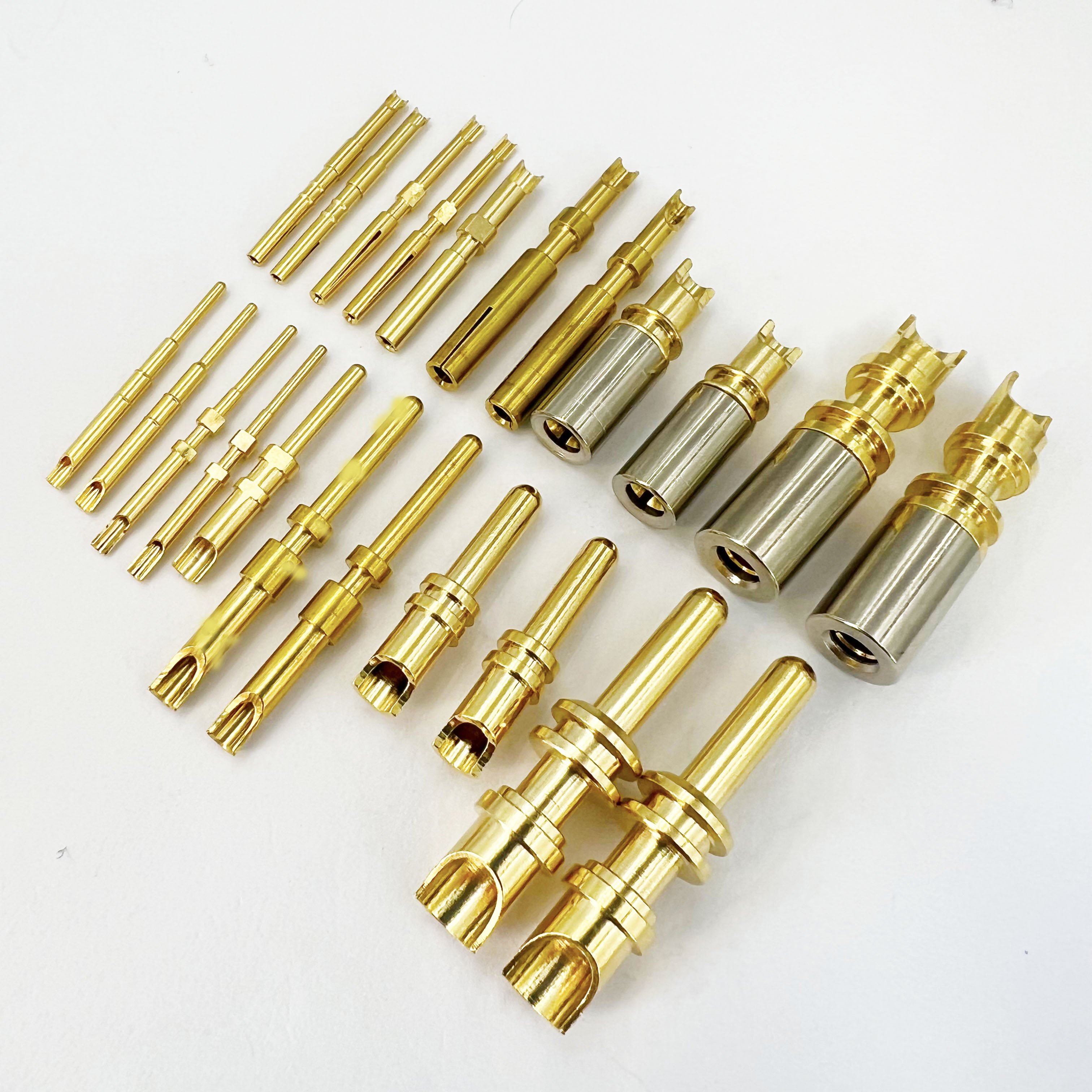 Cheap slotted jack pin connector accessories conductive terminal waterproof terminal brass gold-plated welding wirecopper needle