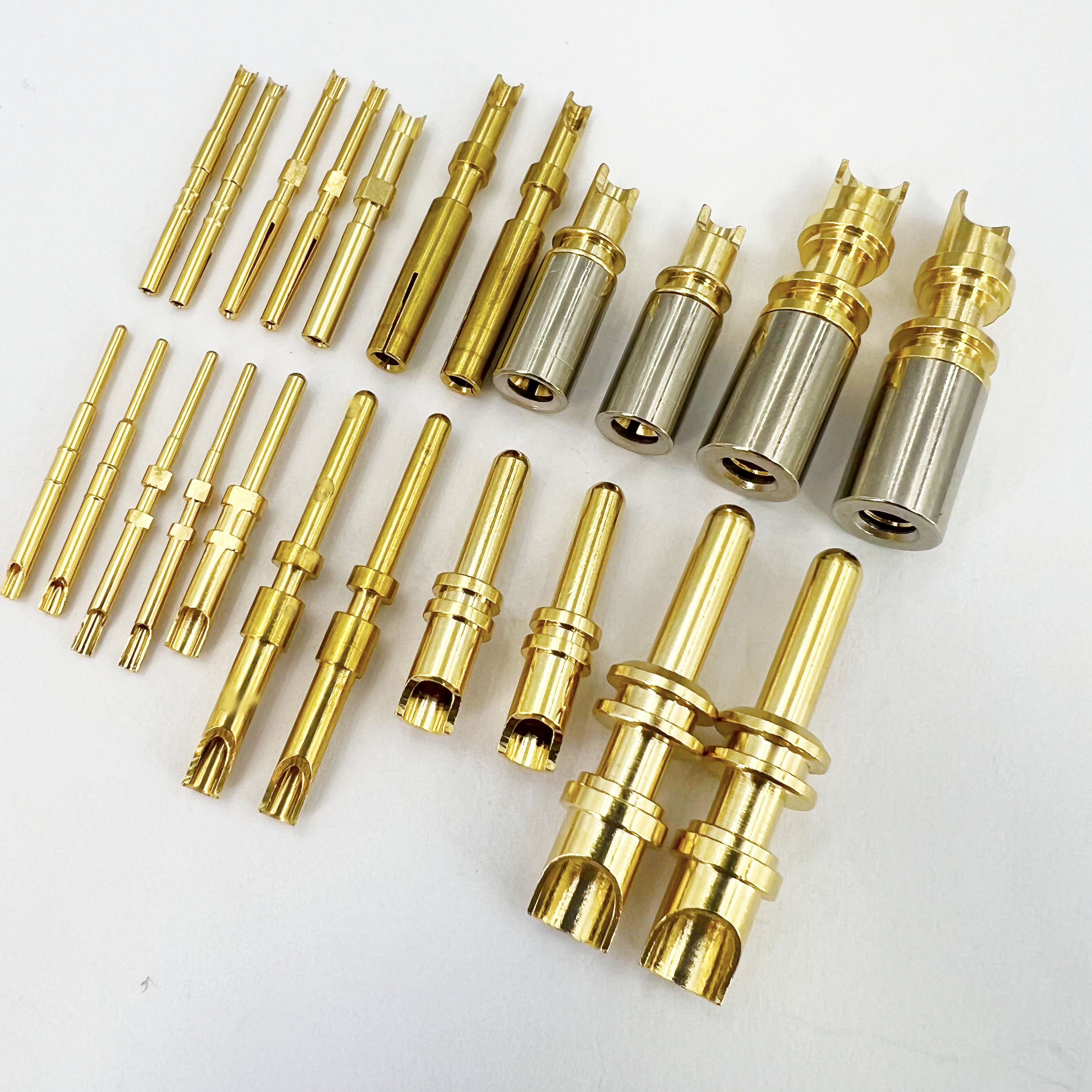 Cheap slotted jack pin connector accessories conductive terminal waterproof terminal brass gold-plated welding wirecopper needle