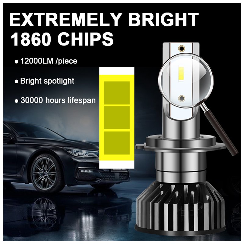H1 H3 H4 9005 9006 H11 H7 Rgb Led Auto Car Headlight 12V CSP3570 Aviation Grade Aluminum Light Type Adjustable