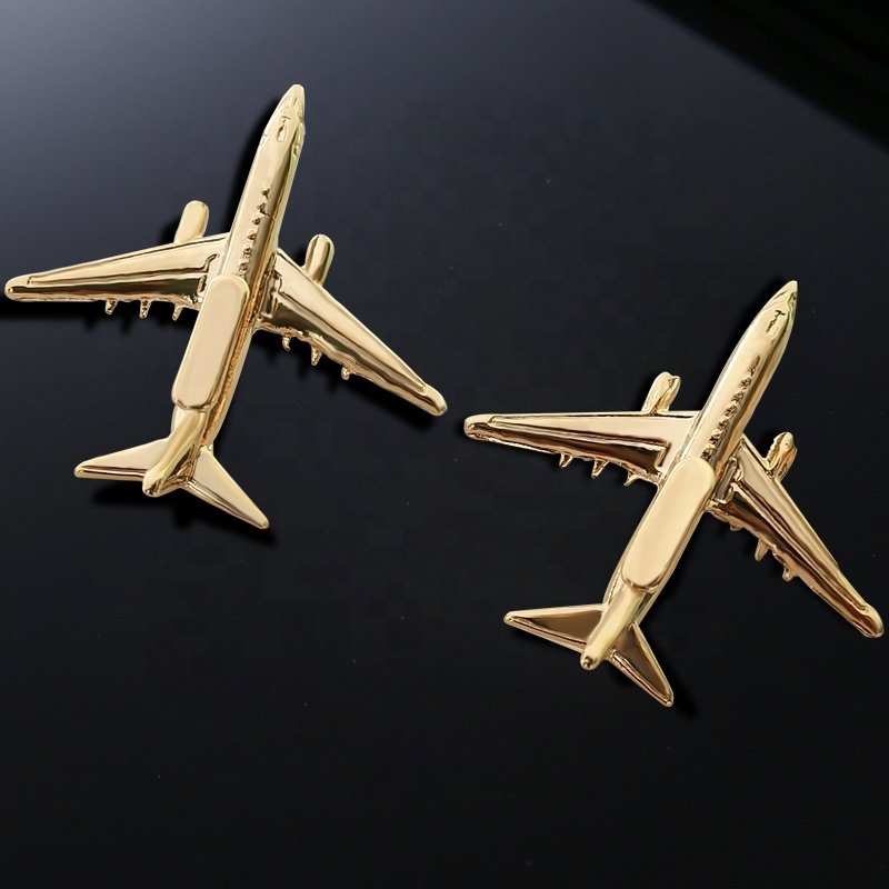 Zinc Alloy Custom Wholesale Cute Airplane High Quality Plane Brooches Metal Enamel Pin