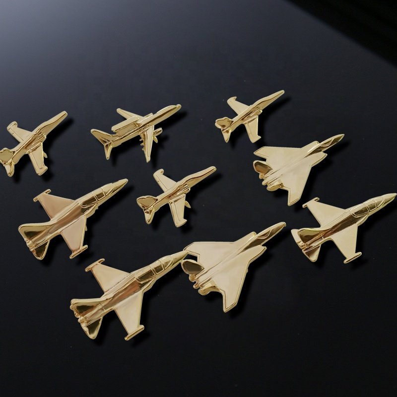 Zinc Alloy Custom Wholesale Cute Airplane High Quality Plane Brooches Metal Enamel Pin