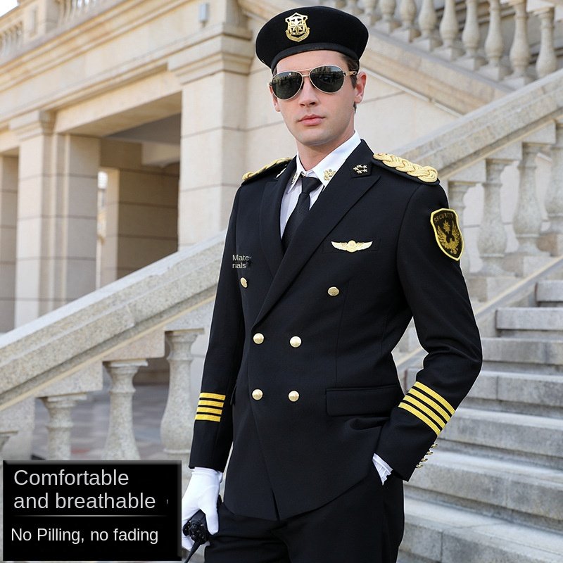 Aviation Captain Male pilot Uniform Spring and Autumn Property Etiquette Security Jacket