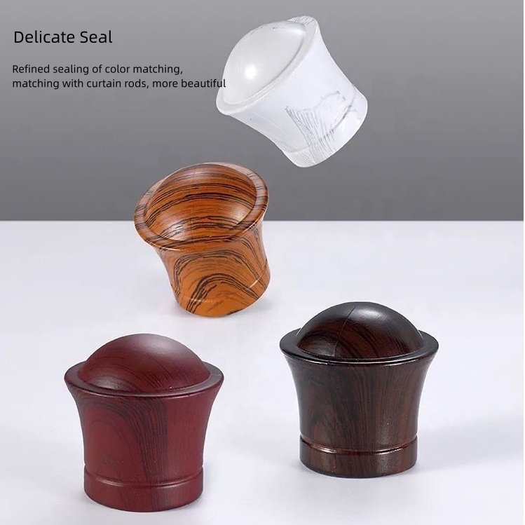 Wholesale Solid Wood Grain Metal Curtain Poles Tracks for Home