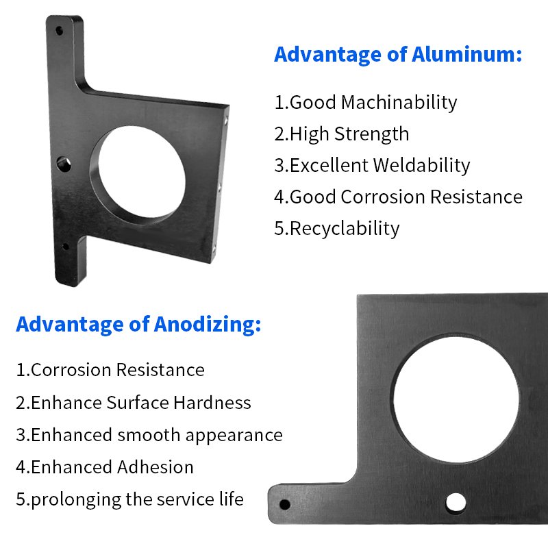 Custom Aluminum Alloy Piece Machine Part Services Turning Anodized for Semiconductor Equipment Accessories