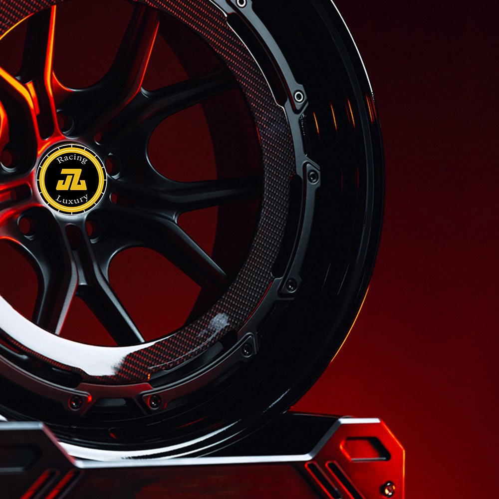 JZ Custom 3pc 17-26inch 5x114.3 5x112 5x120 Deep Lip Carborn Fiber Passenger Car Forged Rims for 296 GTB F430 Urus Huracan M3 M4