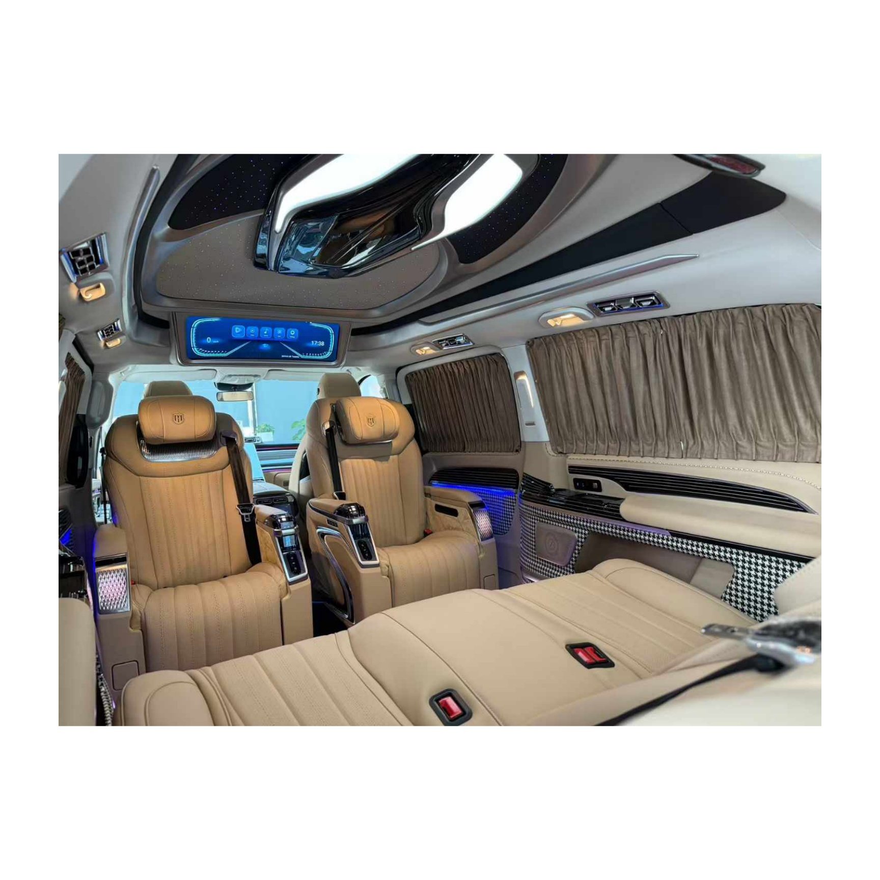 YLC Applicable to Benz Vito V260 W447 Interior Upgrade with Center Console Covering Aviation Seat Floor Modification