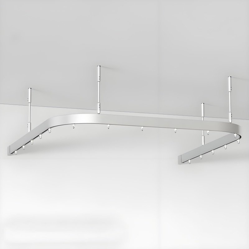 Modern Hospital Ceiling Mount Curtain Track Newborn Rescue Ambulance Track with Metal Material for Emergency Vehicles