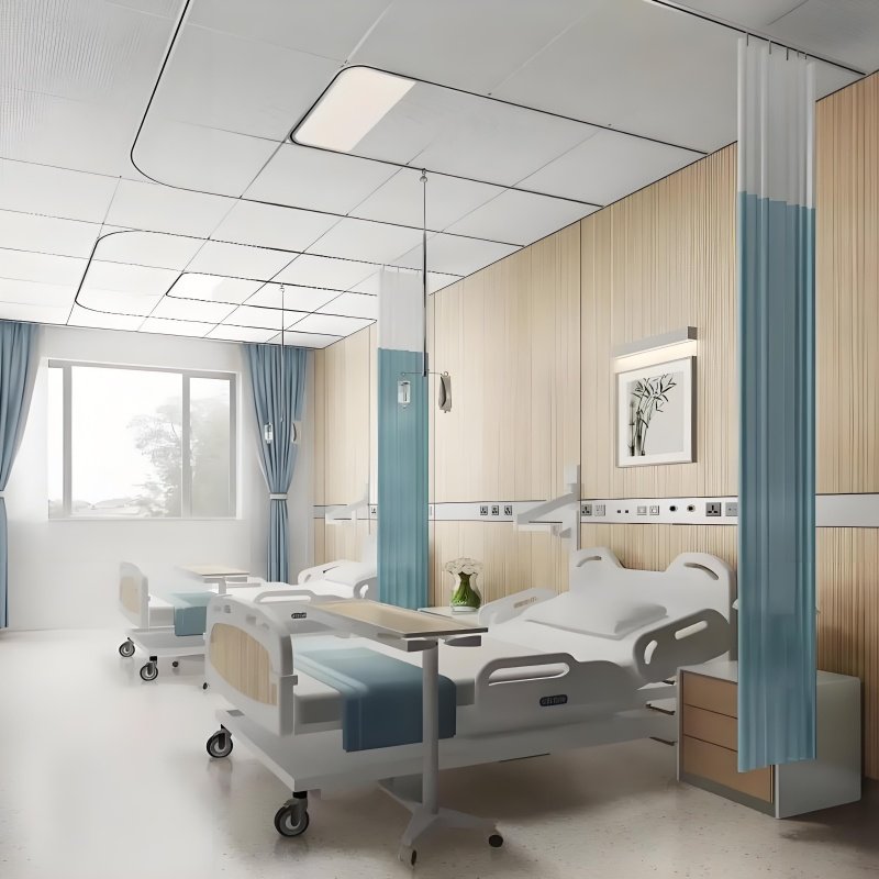 Modern Hospital Ceiling Mount Curtain Track Newborn Rescue Ambulance Track with Metal Material for Emergency Vehicles