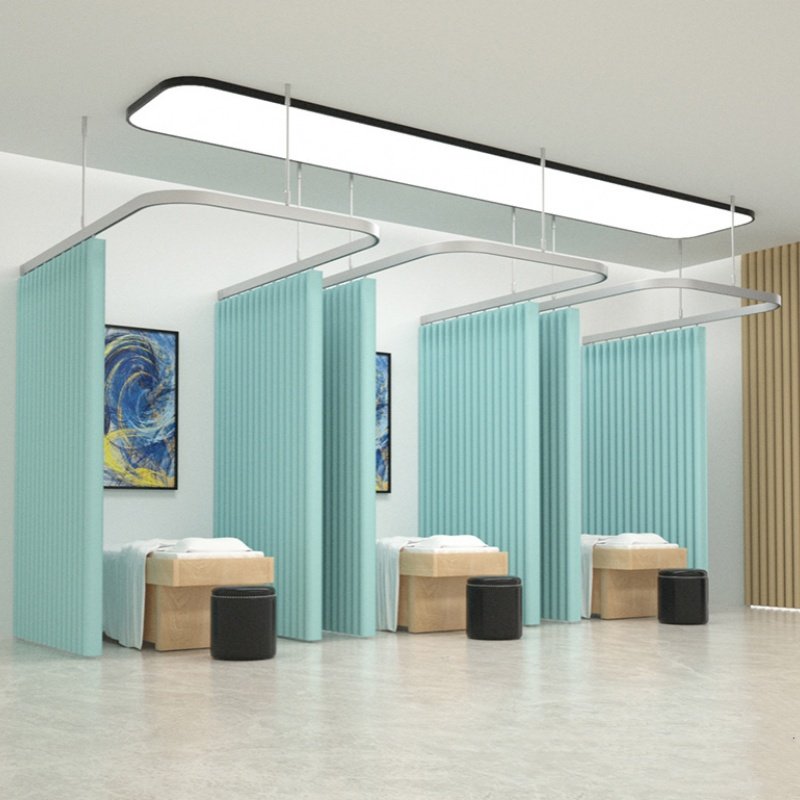 Modern Hospital Ceiling Mount Curtain Track Newborn Rescue Ambulance Track with Metal Material for Emergency Vehicles