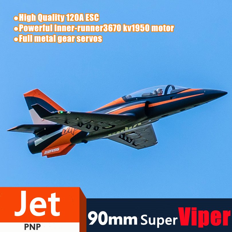 RC Airplane FMS 90mm Ducted Fan EDF Jet Super Viper 6ch with Flap Wingspan 1400mm Big Model Hobby Plane Aircraft Avion PNP