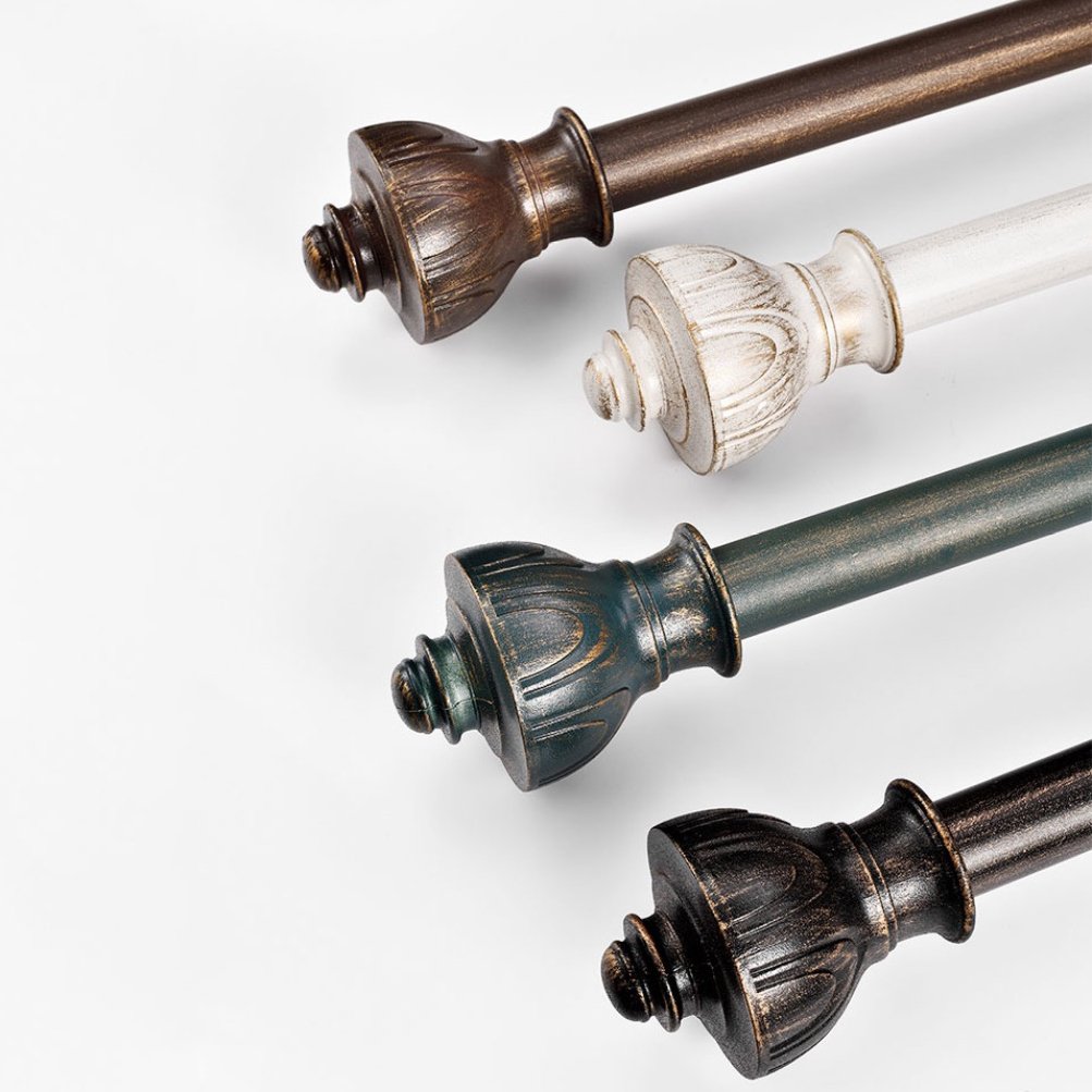 China Factory European Style Double Pole Metal Curtain Rods for Living Room Decor Quality Tracks & Accessories