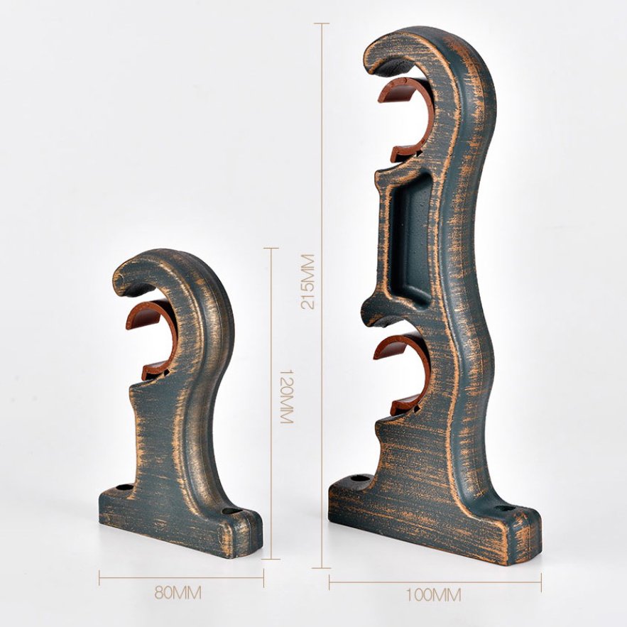 China Factory European Style Double Pole Metal Curtain Rods for Living Room Decor Quality Tracks & Accessories