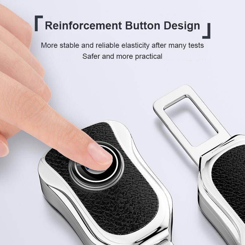 Universal Zinc Alloy Car Seat Belt Extender Alarm Silencer With All Car Logo Car Seat Belt Buckle