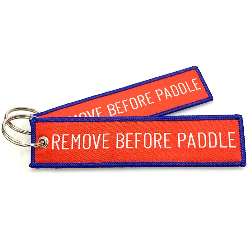 Customized Woven Airplane Twill Aviation Key Chain Jet Tag Paddle Flight Tag Custom Keychain