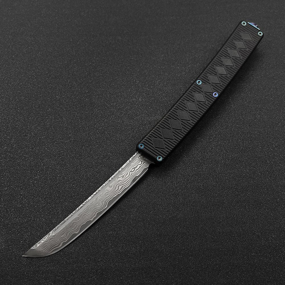 FatDragon New Warrior EDC Utility Knife Paper Cutter Cutting Knife Outdoor Knives in Damascus Steel for Self Defense