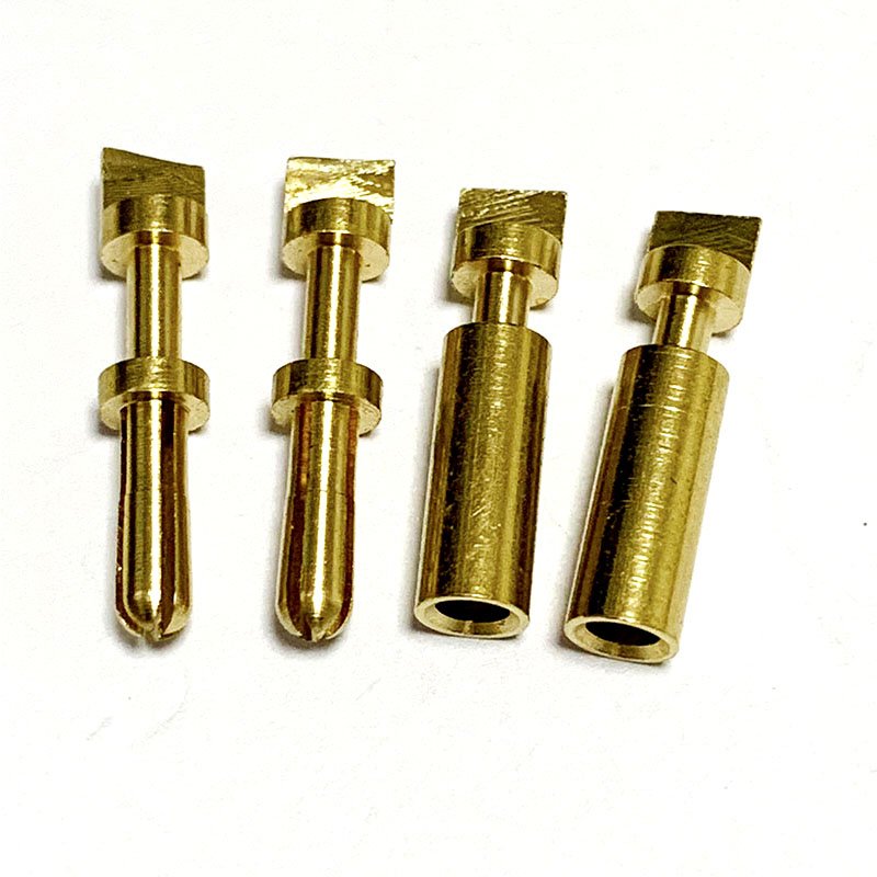 Professional Solid Terminal Connector Lugs Pin Type Contact Plug Brass Terminal Pins Male Female Probe Pin