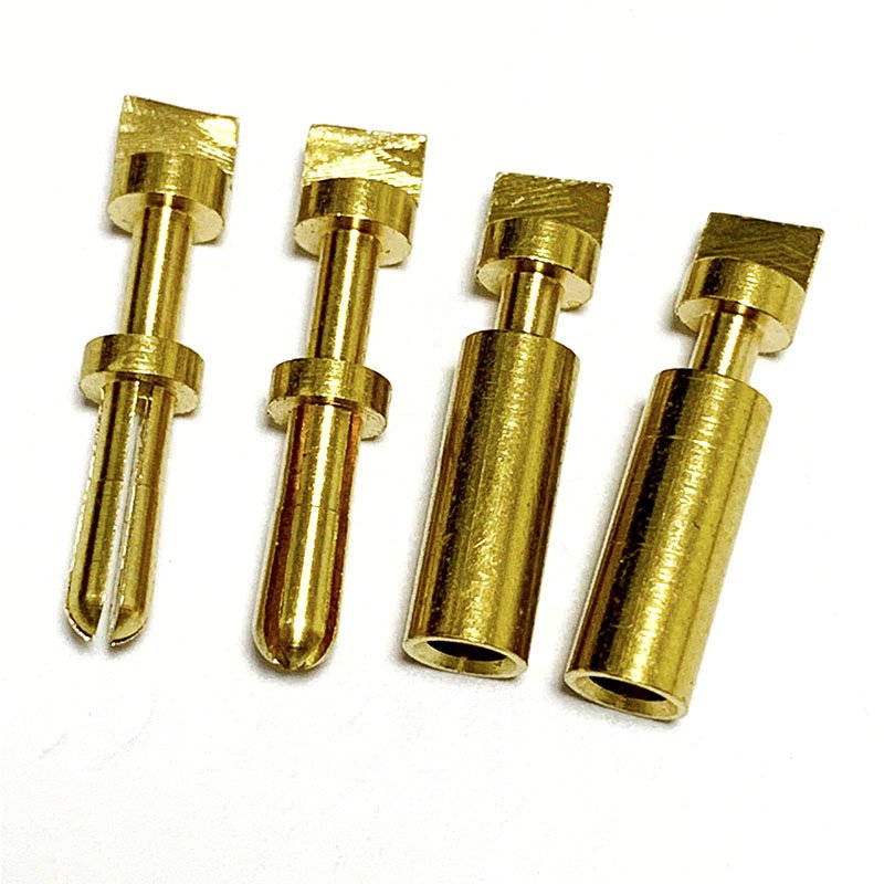 Professional Solid Terminal Connector Lugs Pin Type Contact Plug Brass Terminal Pins Male Female Probe Pin