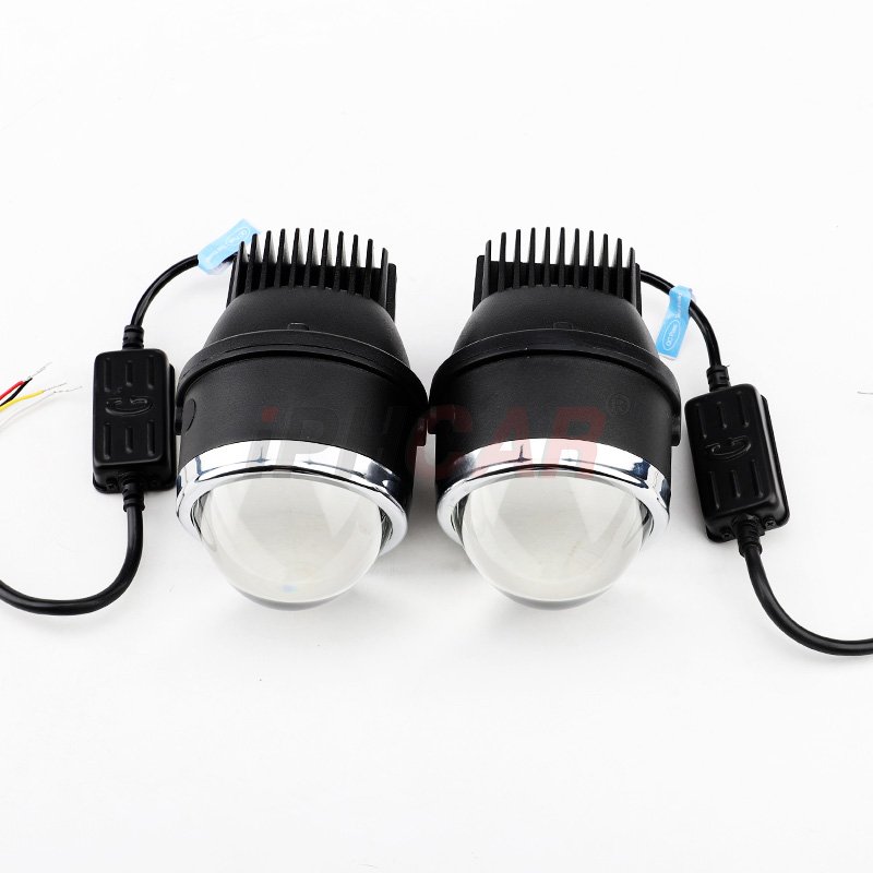 IPHCAR Super Bright Waterproof Bi LED Projector Fog Lamp Universal Fog Lights for Any Car