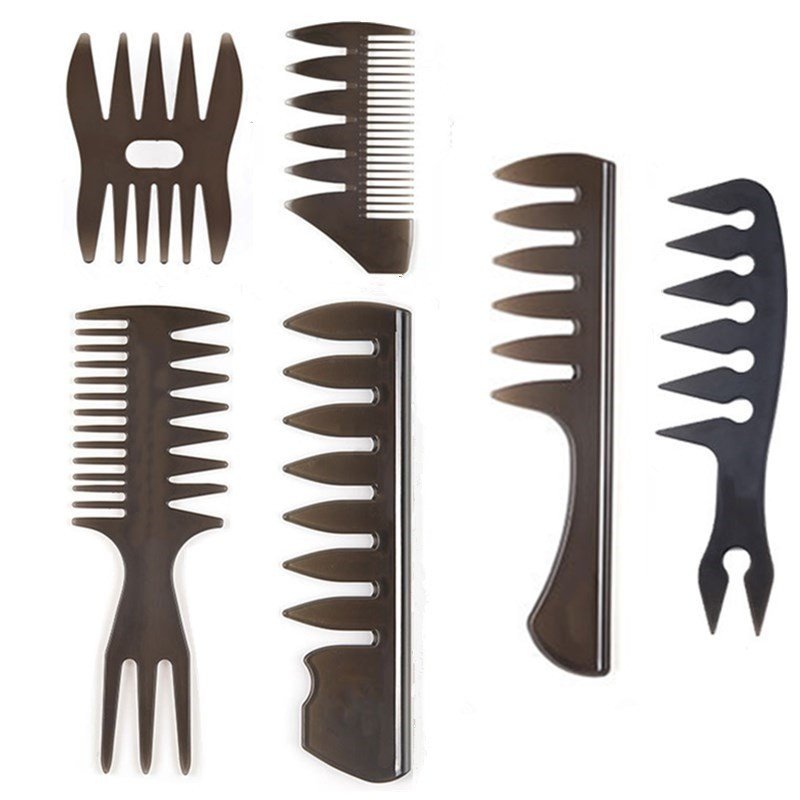 Custom logo OEM/ODM manufacturers men retro oil head comb aircraft head big back hair comb special hair styling wide tooth comb