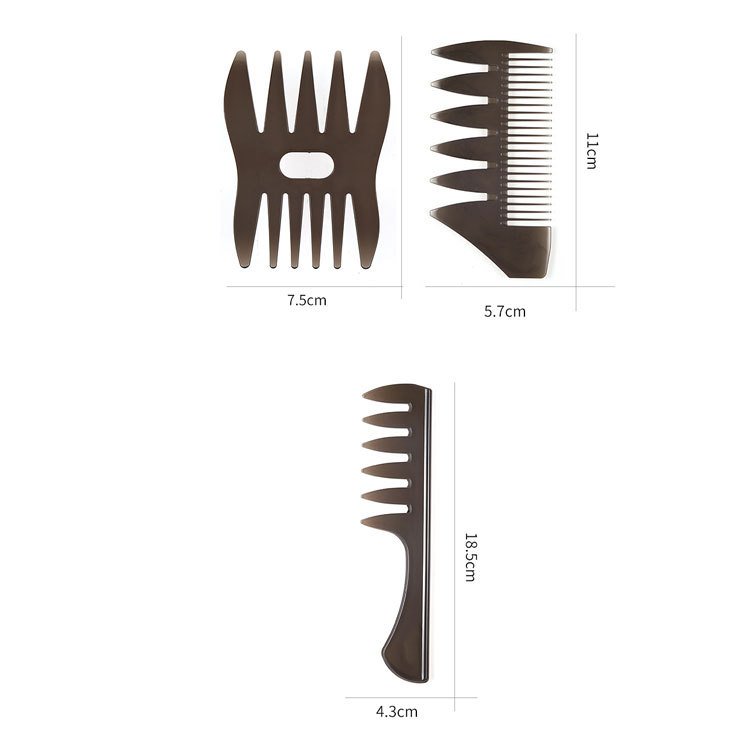 Custom logo OEM/ODM manufacturers men retro oil head comb aircraft head big back hair comb special hair styling wide tooth comb