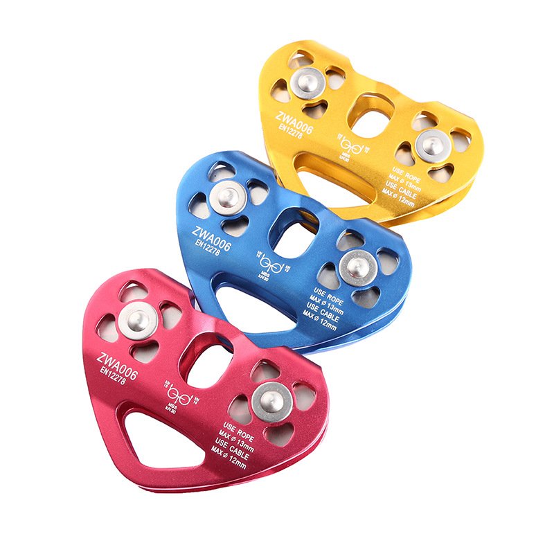 30KN Outdoor Climbing Zip line Accessories rope pulley Steel 7075 Aviation Material Outdoor Games Playground Equipment