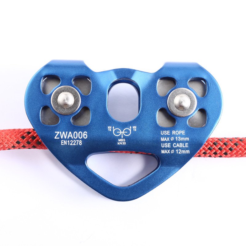 30KN Outdoor Climbing Zip line Accessories rope pulley Steel 7075 Aviation Material Outdoor Games Playground Equipment