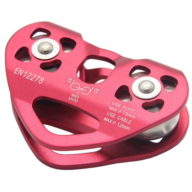 30KN Outdoor Climbing Zip line Accessories rope pulley Steel 7075 Aviation Material Outdoor Games Playground Equipment