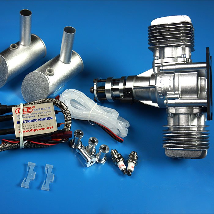DLE40 double-cylinder fixed-wing aircraft model special gasoline multi-cylinder engine UAV oil-powered aircraft 40CC engine