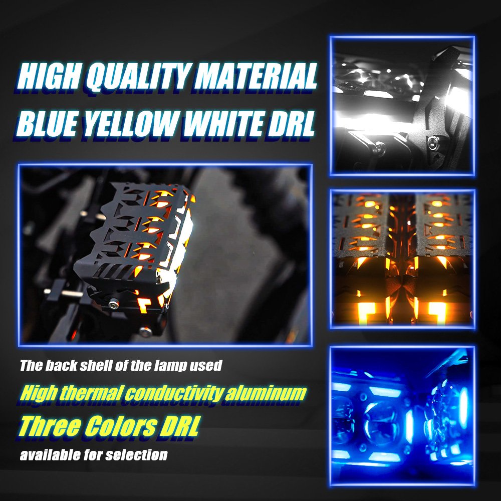 MOTOLED Motorcycle External Spotlights Led Strobe Lights Auxiliary Spotlight 50 60 70 80 100 140 180 Watts