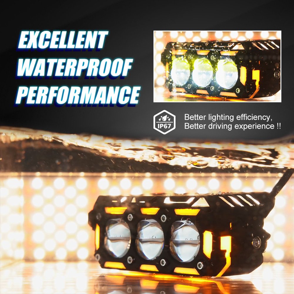 MOTOLED Motorcycle External Spotlights Led Strobe Lights Auxiliary Spotlight 50 60 70 80 100 140 180 Watts