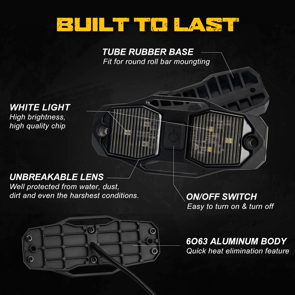 Best New UTV Accessories Universal 12V UTV Side by Side Dome Led Lights for Polaris RZR X3