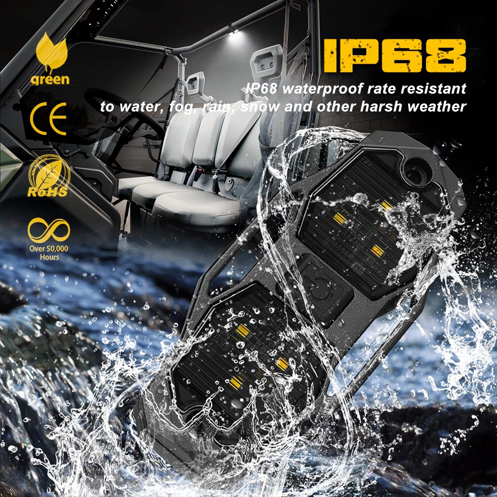 Best New UTV Accessories Universal 12V UTV Side by Side Dome Led Lights for Polaris RZR X3