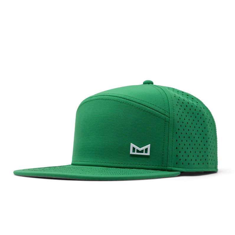 Custom Logo Olive Flat Brim Cap Perforated Sports Gorras Waterproof Laser Cut Hole Mesh Trucker 7 Panel Custom Snapback Cap Hat